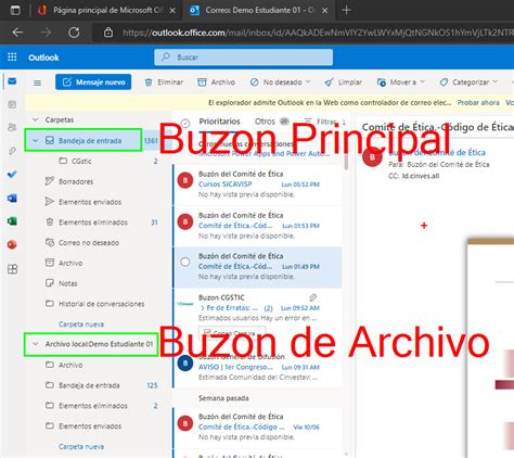 archivar en línea office 365.